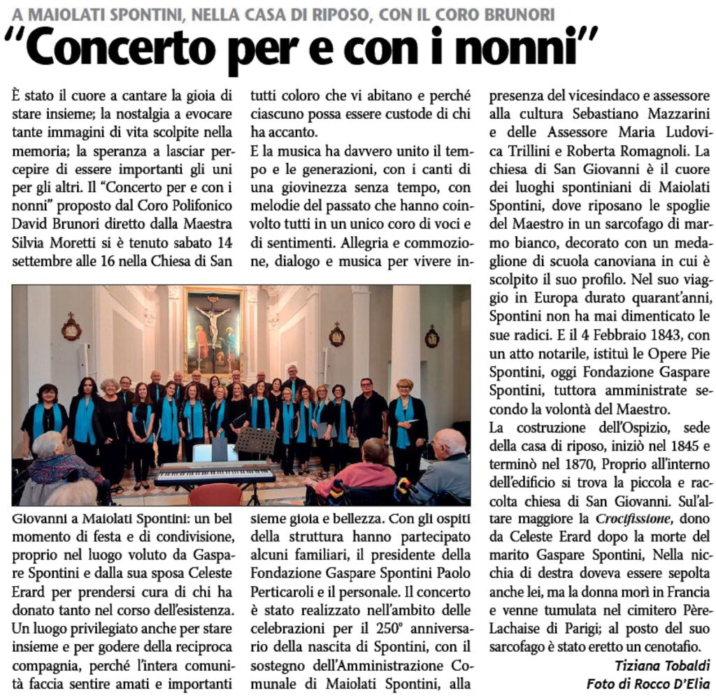 14 9 24 concerto per i nonni Voce della Vallesina